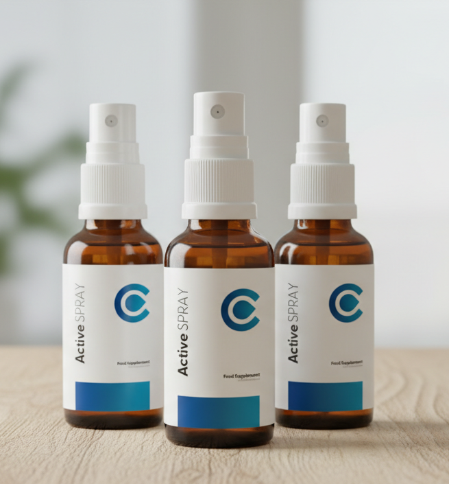 Nahrungsergänzung Active Spray mit Vitaminen und Aminosäuren